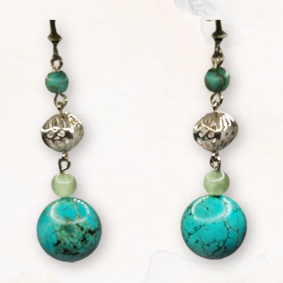 Handmade turquoise jewellery set - Picture 4 of 5